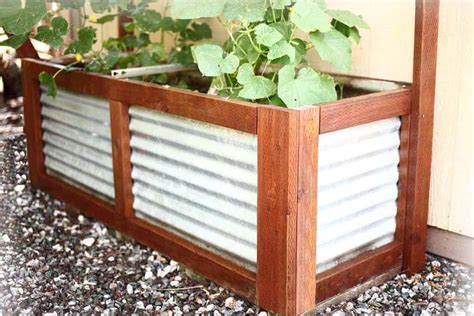 metal roofing planter box plans|diy corrugated metal planters.